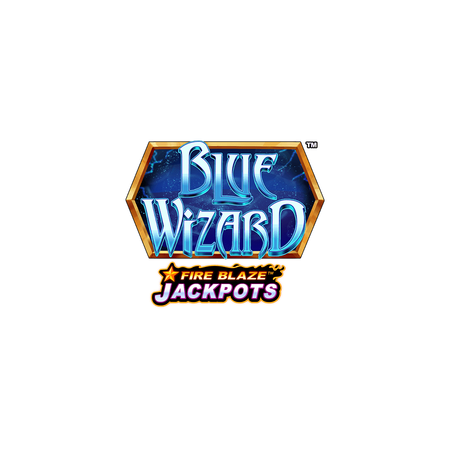 Blue Wizard Fire Blaze Jackpots Slot Banner