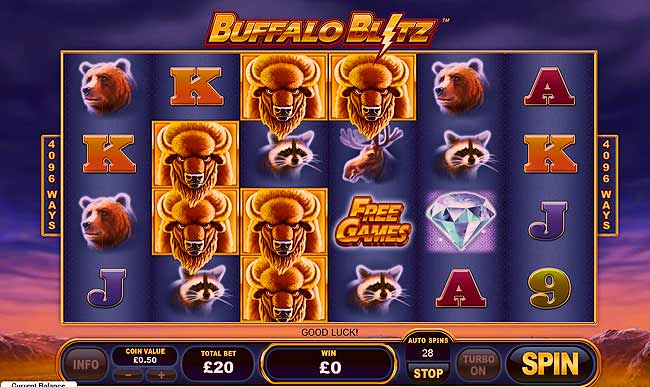 Buffalo Blitz Slot Gameplay