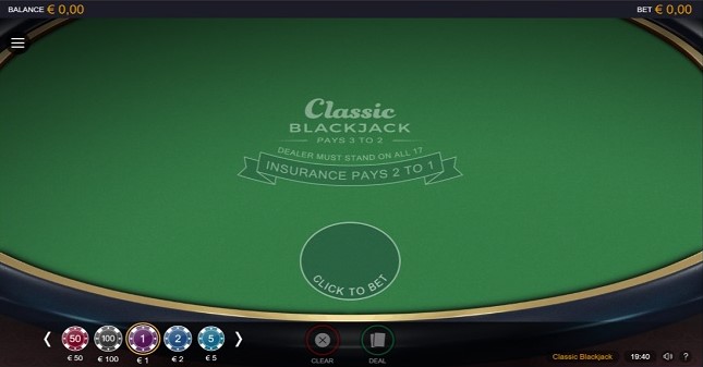 Classic Blackjack Casino Game