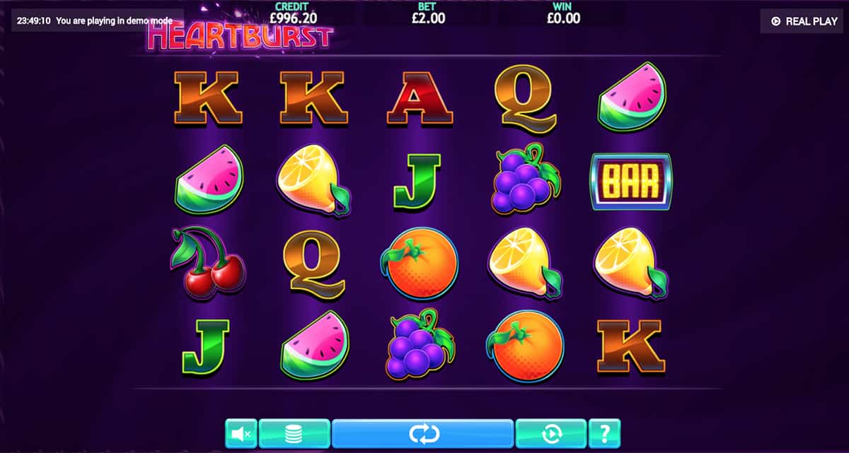 Heartburst Jackpot Slot Gameplay