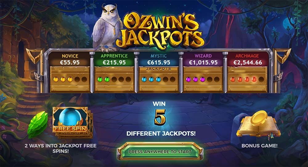 Ozwin's Jackpots Slot Features