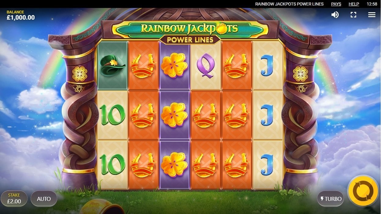 Rainbow Jackpots Power Lines Slot Game